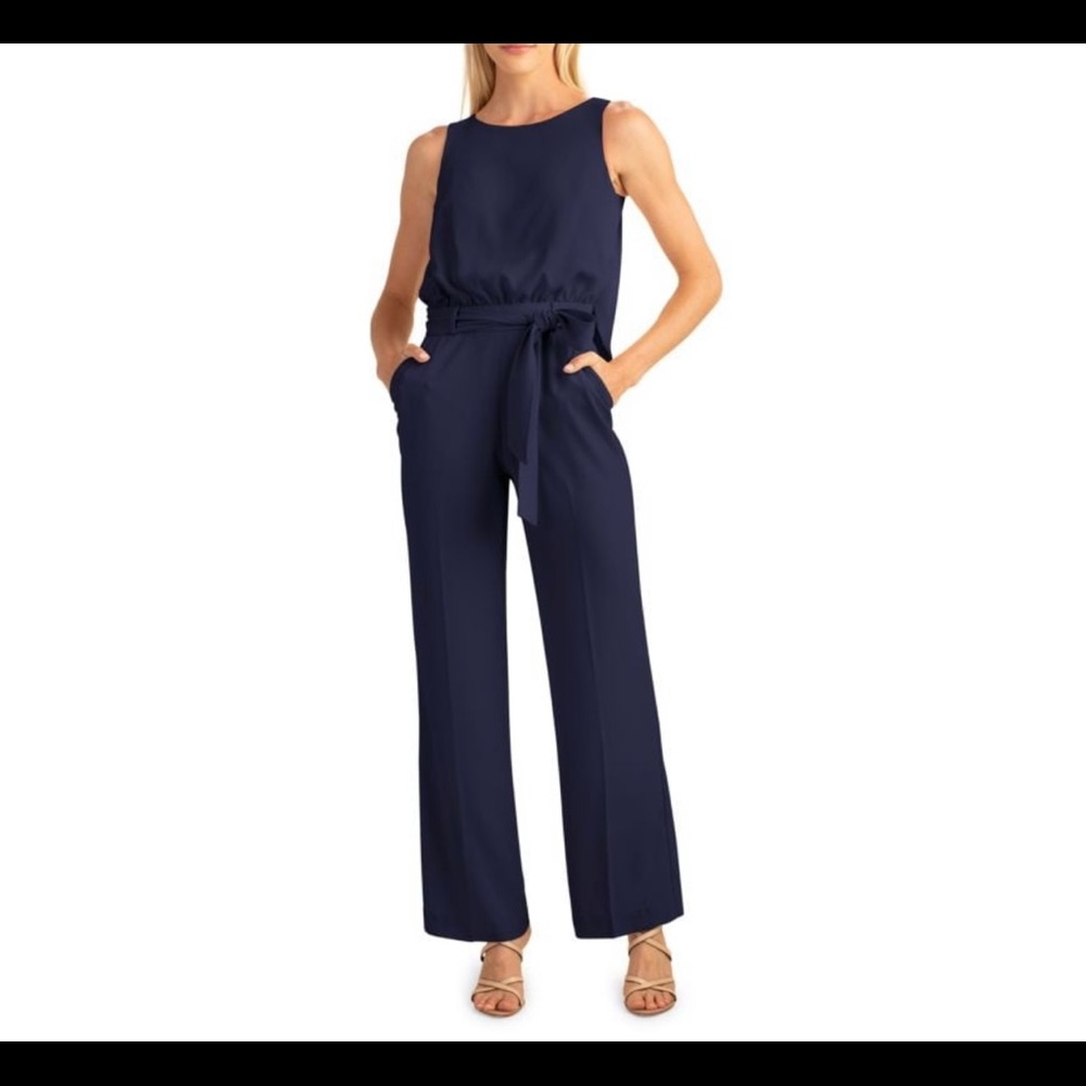 TRINA TURK
Epoch Tie-Waist Jumpsuit navy blue